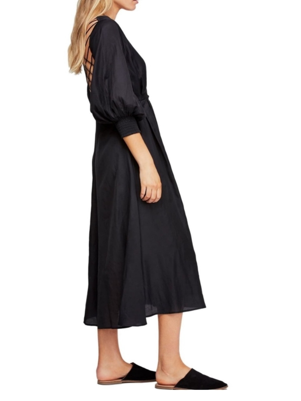 FREE PEOPLE ‘Later Days’ Boho Prairie Style Midi Dress - Picture 4 of 15